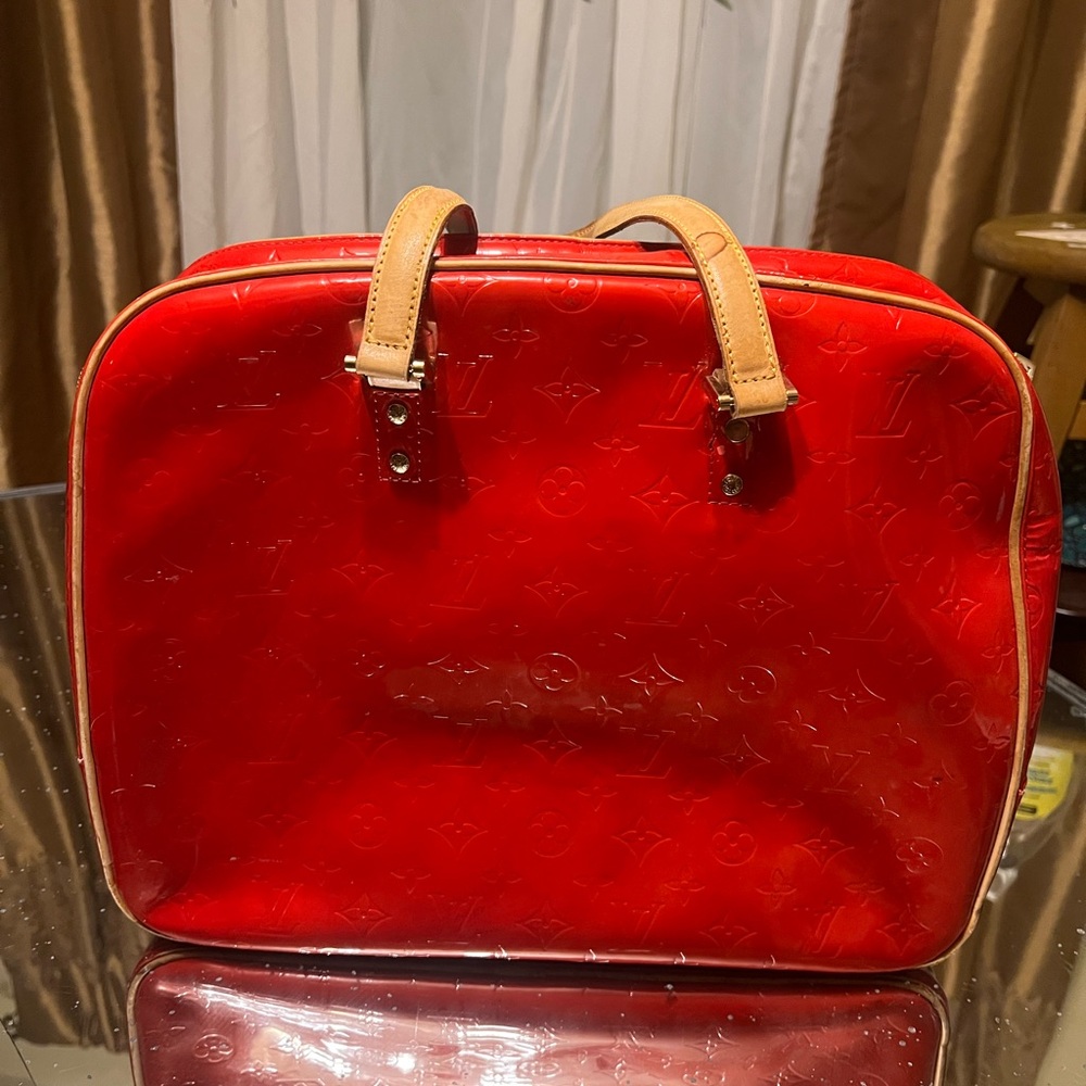 Louis Vuitton Red Leather Tote